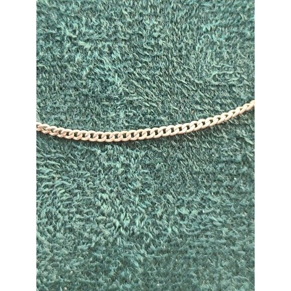 Sterling Silver Cuban Chain 18" 925 Italy Flat Curb Link Necklace Unisex Jewelry - Picture 2 of 4